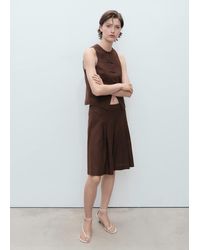 Mango - Linen-Blend Suit Bermuda Shorts - Lyst