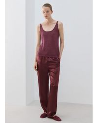 Mango - Linen Knit Top - Lyst