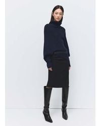 Mango - Sweater With Asymmetrical Roll Neck - Lyst