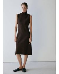 Mango - Milano Knit Midi Dress - Lyst