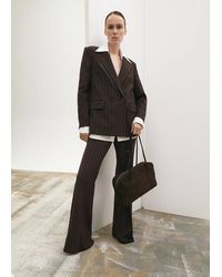 Mango - Pinstripe Suit Trousers - Lyst