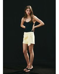 Mango - Straight Shorts With Tie Detail - Lyst
