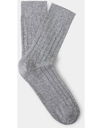 Mango - Ribbed Cotton Socks - Lyst