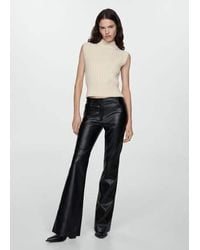 Mango - Leather-Effect Skinny Trousers - Lyst