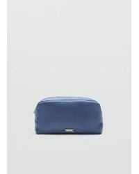 Mango - Satin Double-Pocket Vanity Bag - Lyst