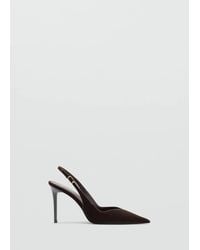 Mango - Velvet Stiletto Heel Shoe - Lyst