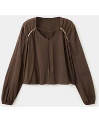 MANGO TEEN - Sequin V-Neck Blouse - Lyst