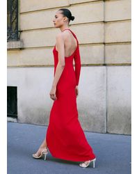 Mango - Robe Asymétrique Dos Nu Rouge - Lyst