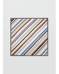Mango - Striped Printed Scarf - Lyst
