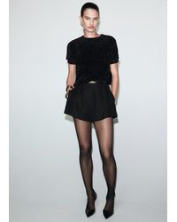 Mango - Faux-Fur Sweater - Lyst