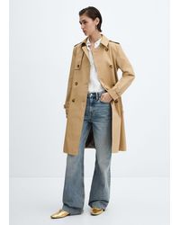 Mango - Classic Trench Coat With Belt - Lyst