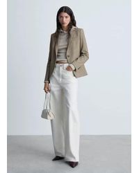 Mango - Micro-Houndstooth Tailored Jacket - Lyst