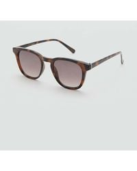 Mango - Round-Framed Sunglasses - Lyst