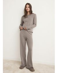Mango - Zweiteiliges Pyjama Aus Baumwolle Mit Lochmuster - Lyst
