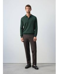 Mango - Fine-Knit Polo Jumper - Lyst