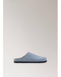 Mango - Minimalist Leather Clogs - Lyst
