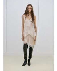 Mango - Top Sottoveste Pizzo Grezzo - Lyst