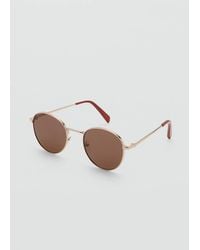 Mango - Round Metal-Frame Sunglasses - Lyst