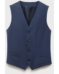 Mango - Paris Super Slim-Fit Suit Waistcoat - Lyst