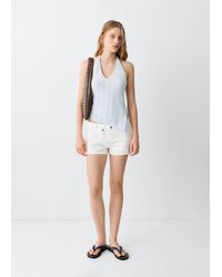 MANGO TEEN - Lurex Halter Neck Top - Lyst