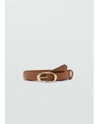 Mango - Oval Buckle Belt - Lyst