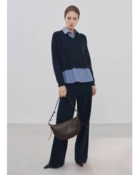 Mango - Combined Shirt Sweater - Lyst