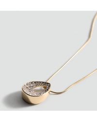 Mango - Rhinestone Pendant Necklace - Lyst