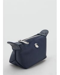 Mango - Petite Trousse De Toilette En Nylon Bleu Marine - Lyst