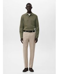 Mango - Regular-Fit Knitted Polo Sweater - Lyst