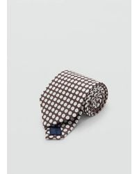 Mango - 100% Silk Tie With Floral Print - Lyst