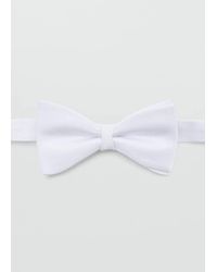 Mango - Microstructure Silk Bow Tie - Lyst
