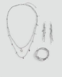 MANGO TEEN - Star Necklace Earrings And Bracelets - Lyst