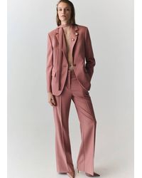 Mango - Straight-Fit Suit Trousers - Lyst