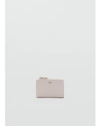 Mango - Small Wallet With Saffiano Effect - Lyst