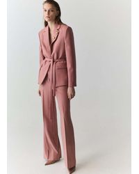 Mango - Straight Cut Suit Blazer With Pockets - Lyst