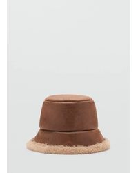 Mango - Shearling Bucket Hat - Lyst