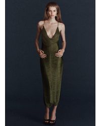 Mango - Fringed Dress With Low Back - Lyst