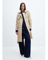 Mango - Classic Trench Coat With Belt - Lyst