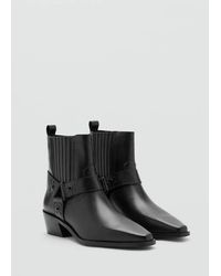 MANGO TEEN - Leather Heeled Boots - Lyst