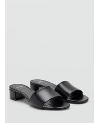 Mango - Block-Heel Sandals With Strap - Lyst