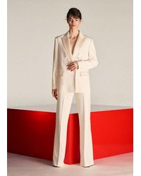 Mango - High-Waist Straight Trousers - Lyst
