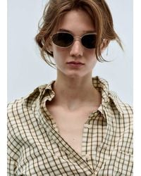 Mango - Metallic Frame Sunglasses - Lyst