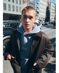 MANGO TEEN - Cotton Hooded Sweatshirt With Text Print - Lyst