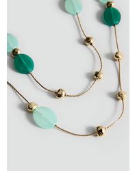Mango - Mixed Bead Necklace - Lyst