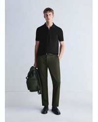 Mango - Comfort Stretch Zip Polo Coolmax - Lyst
