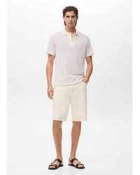 Mango - Denim Relaxed-Fit Bermuda Shorts - Lyst