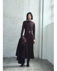 Mango - A-Line Dress With Asymmetrical Neckline - Lyst