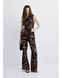 Mango - Asymmetric Printed Top - Lyst