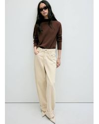 Mango - Knitted Sweater With Perkins Neck - Lyst