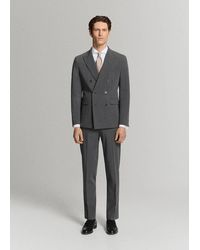 Mango - Monaco Double-Breasted Slim-Fit Suit Jacket - Lyst